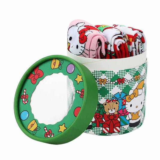 Sanrio Hello Kitty Christmas Box Crew Socken 3-Pack BWCRF71R