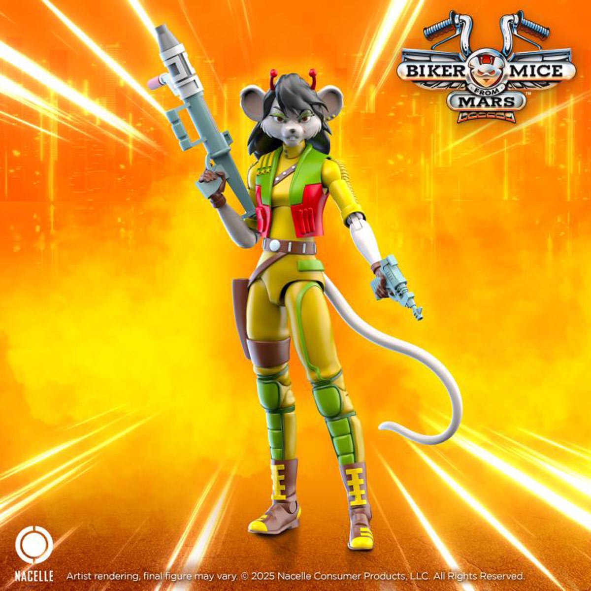 Biker Mice from Mars Wave 2 Carbine 7-Inch Scale Action Figure TNC17574 US-IMPORT