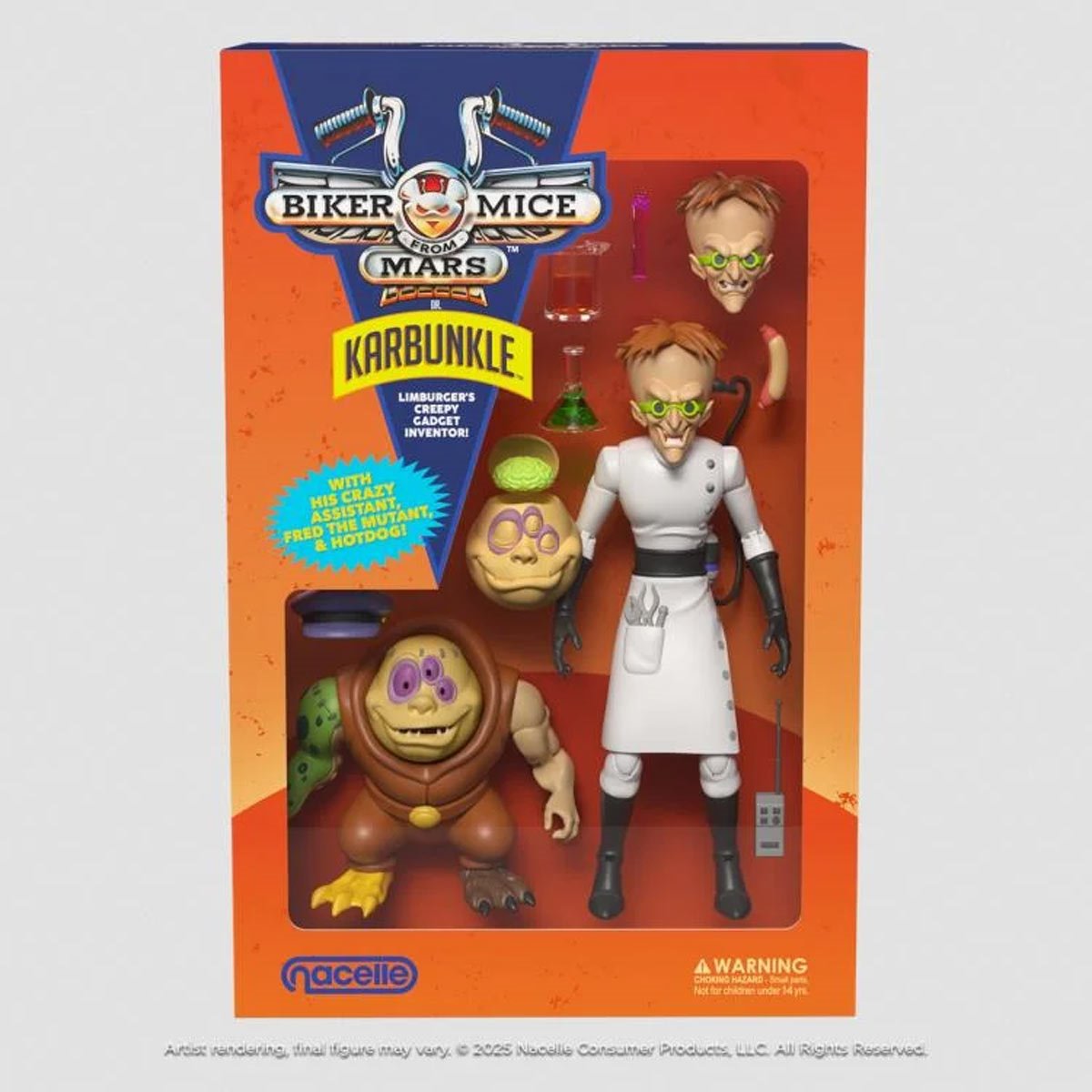 Biker Mice from Mars Wave 2 Dr. Karbunkle and Fred The Mutant 7-Inch Scale Action Figures TNC17611 US-IMPORT