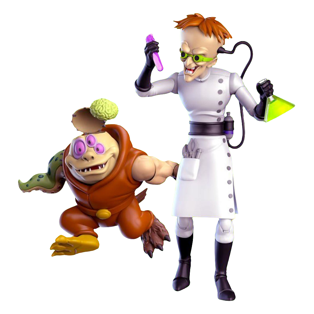 Biker Mice from Mars Wave 2 Dr. Karbunkle and Fred The Mutant 7-Inch Scale Action Figures TNC17611 US-IMPORT