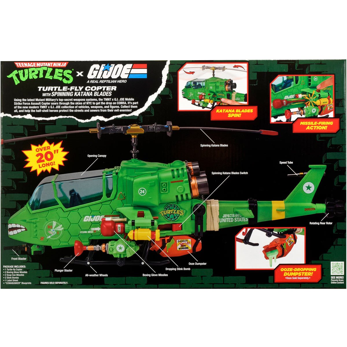 Pre-Order Teenage Mutant Ninja Turtles x G.I. Joe Mobile Strike Force Assault Copter US-IMPORT PL81931