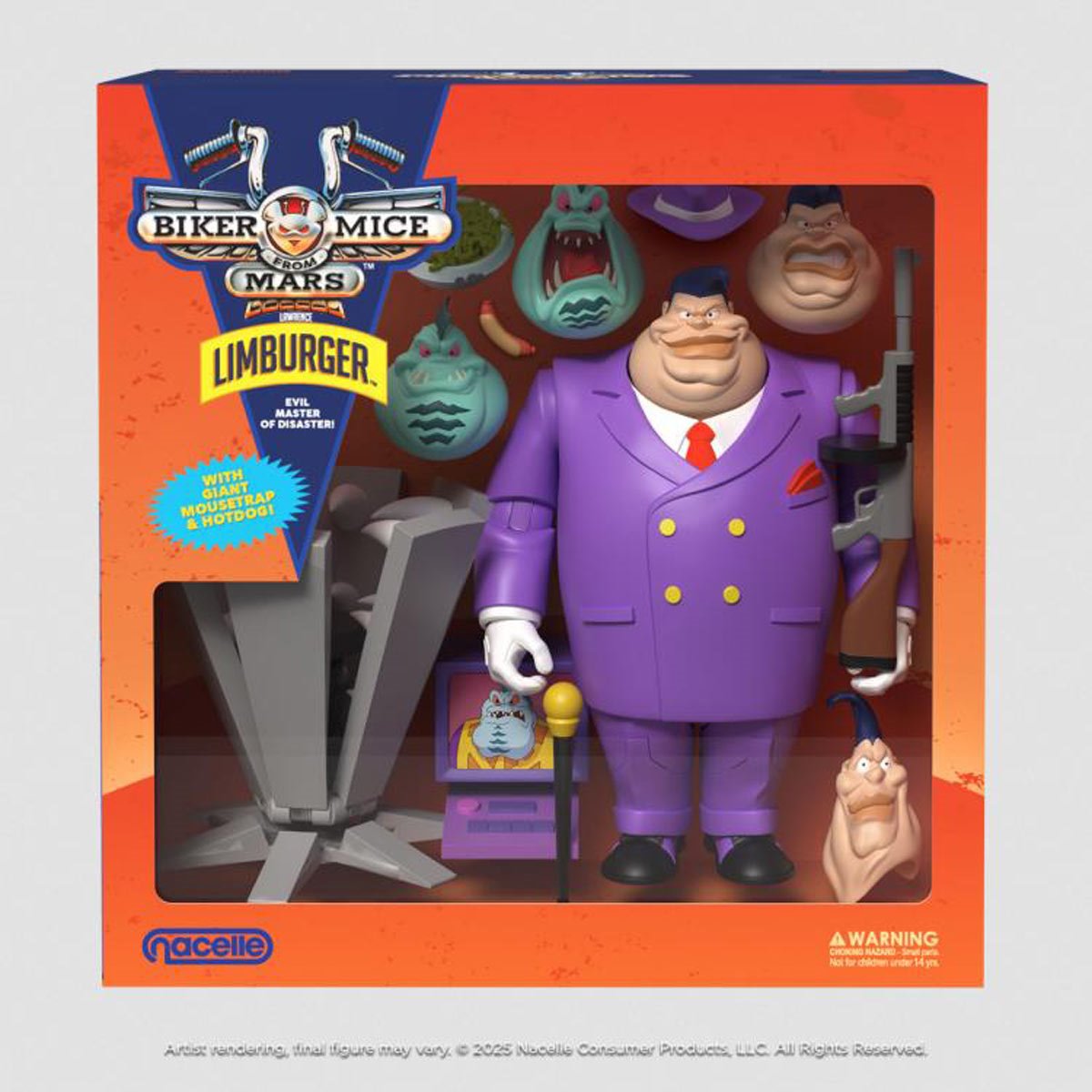 Biker Mice from Mars Wave 2 Limburger 7-Inch Scale Action Figure TNC17598 US-Import