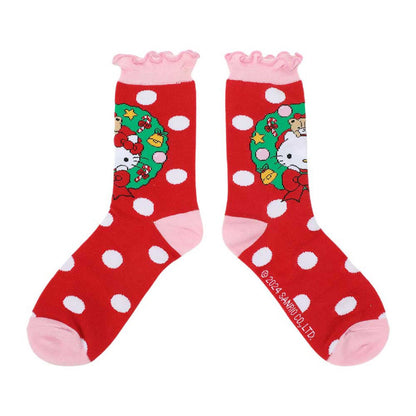Sanrio Hello Kitty Christmas Box Crew Socken 3-Pack BWCRF71R