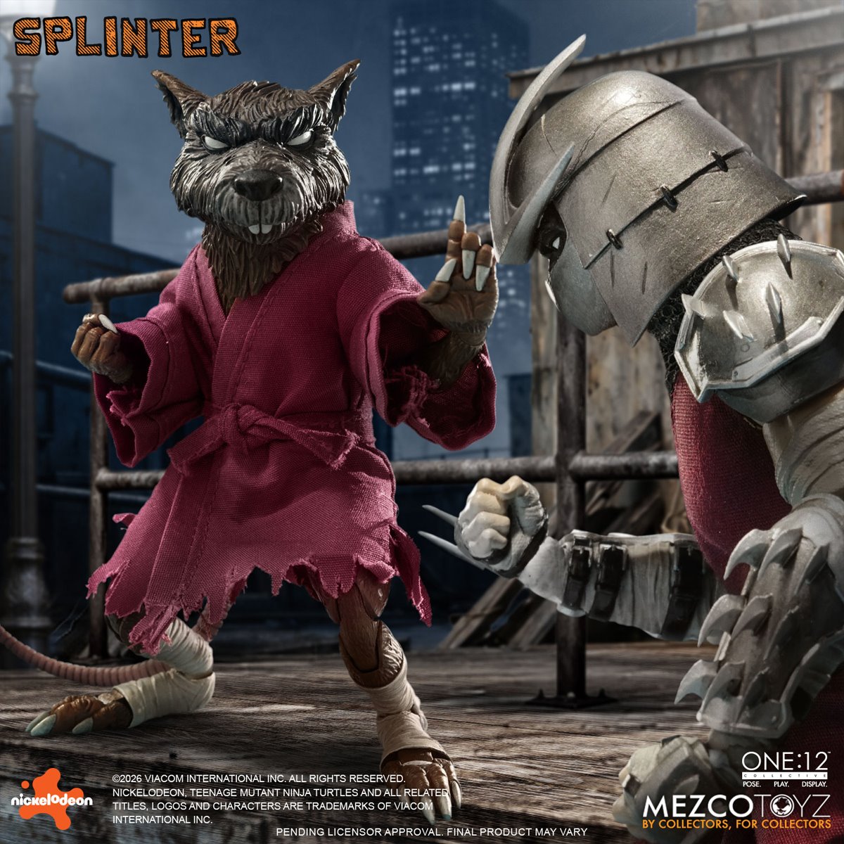 PRE-ORDER Teenage Mutant Ninja Turtles Master Splinter One:12 Collective Action Figure MZ75519 US-IMPORT