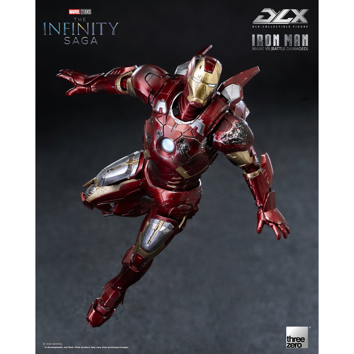 PRE-ORDER Marvel Studios: The Infinity Saga Iron Man Mark 7 Battle Damaged DLX Action Figure TH3Z0969 US-IMPORT