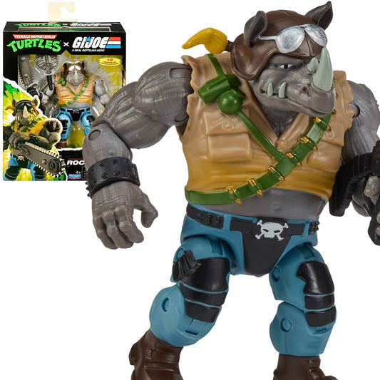 Pre-Order Teenage Mutant Ninja Turtles x G.I. Joe Rocksteady x Buzzer Action Figure US-IMPORT PL81934
