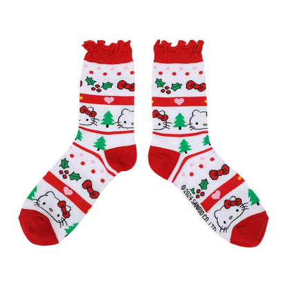 Sanrio Hello Kitty Christmas Box Crew Socken 3-Pack BWCRF71R