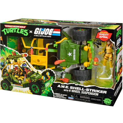 Pre-Order Teenage Mutant Ninja Turtles x G.I. Joe All-Weather and Environment (AWE) Shell-Striker Vehicle inkl. Scarlett x AprilAction Figure US-IMPORT PL81926