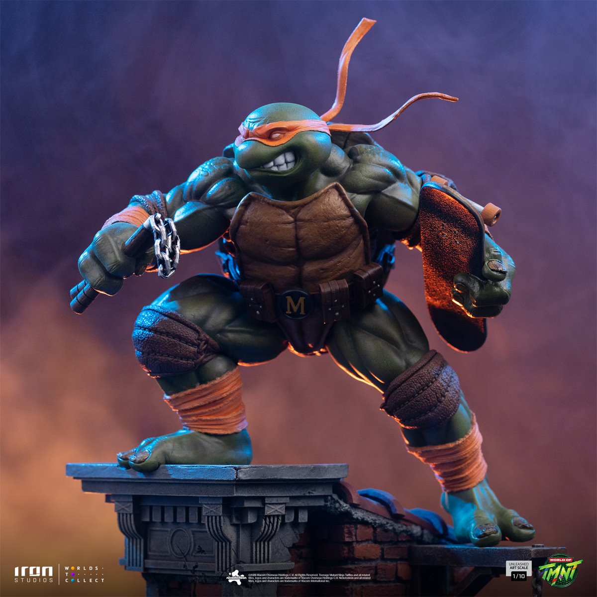PRE-ORDER Teenage Mutant Ninja Turtles Michelangelo Unleashed 1:10 Art Scale Limited Edition Statue RN37058 US-IMPORT