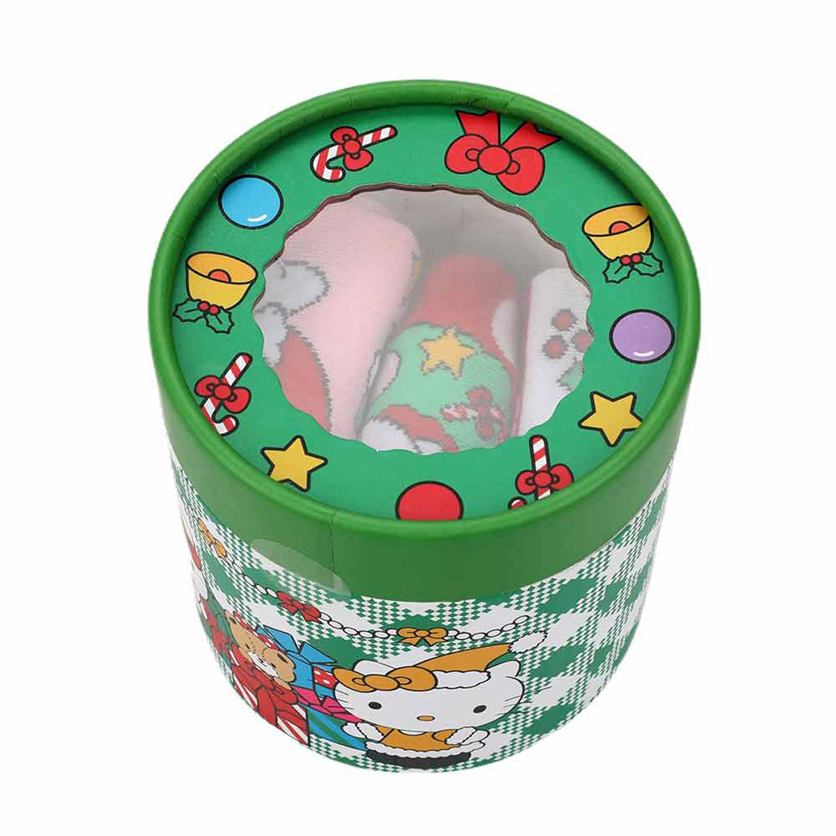 Sanrio Hello Kitty Christmas Box Crew Socken 3-Pack BWCRF71R