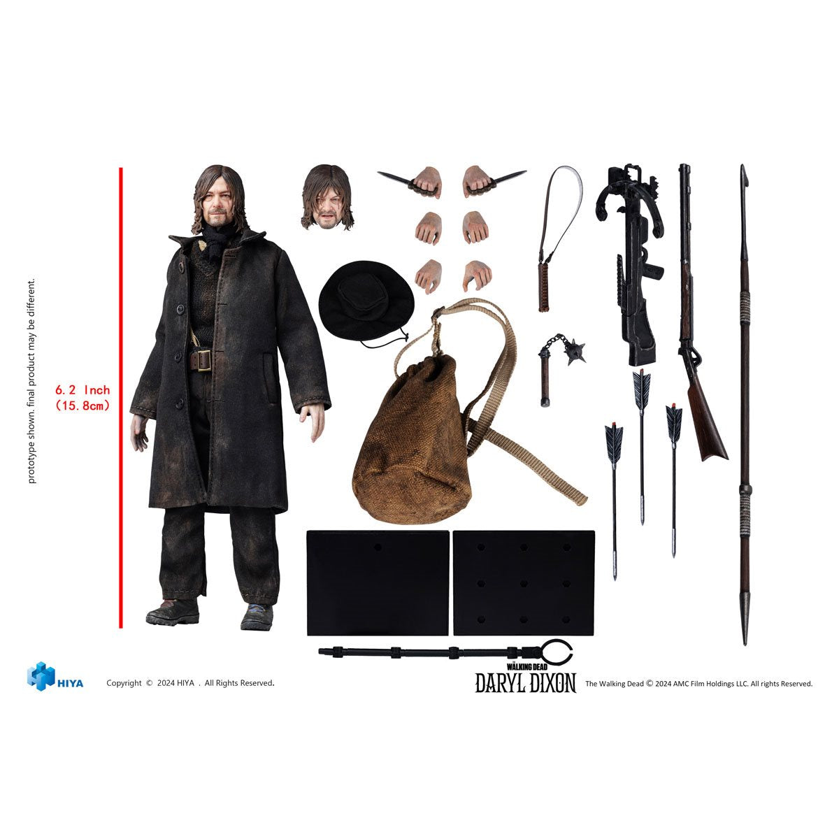 PRE-ORDER The Walking Dead Daryl Dixon Exquisite Super 1:12 Scale Action Figure - Previews Exclusive DC420354 US-IMPORT