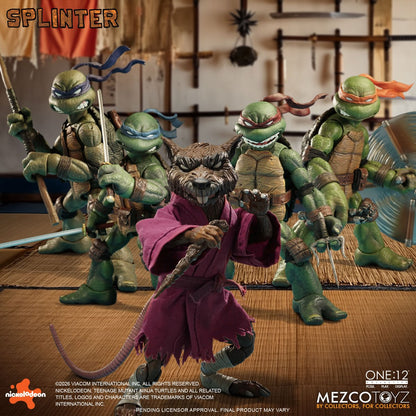 PRE-ORDER Teenage Mutant Ninja Turtles Master Splinter One:12 Collective Action Figure MZ75519 US-IMPORT