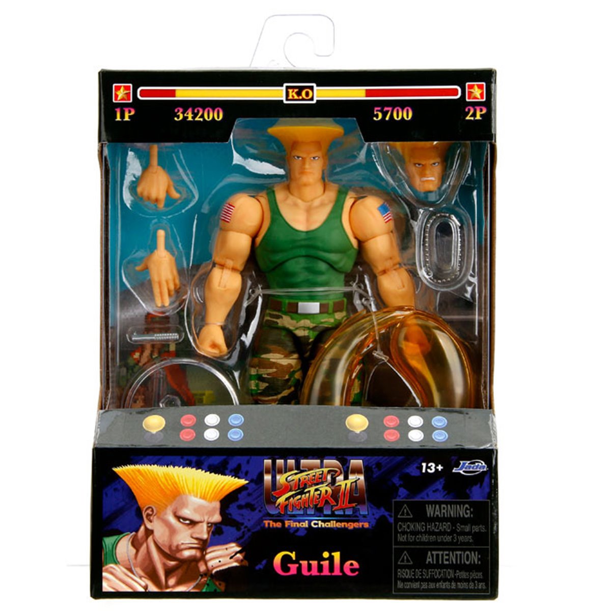 Ultra Street Fighter II Guile 6-Inch Scale Action Figure US-IMPORT