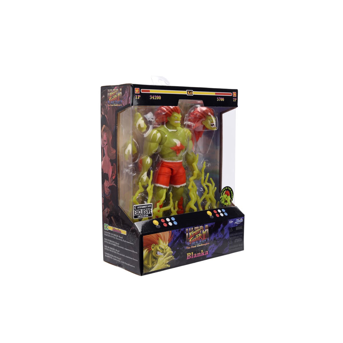 Ultra Street Fighter II Blanka Glow-in-the-Dark 6-Inch Scale Action Figure - Exclusive US-IMPORT JD36976