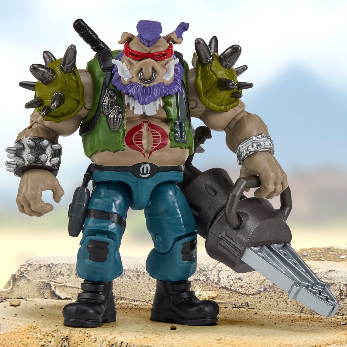 Pre-Order Teenage Mutant Ninja Turtles x G.I. Joe Bebop x Ripper Action Figure US-IMPORT PL81933