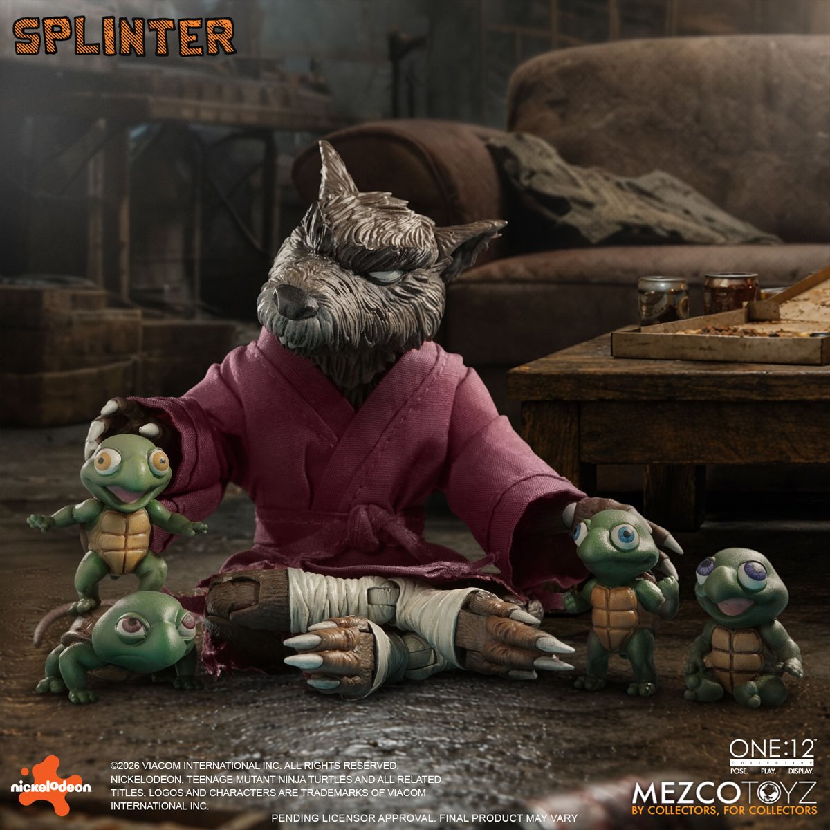 PRE-ORDER Teenage Mutant Ninja Turtles Master Splinter One:12 Collective Action Figure MZ75519 US-IMPORT