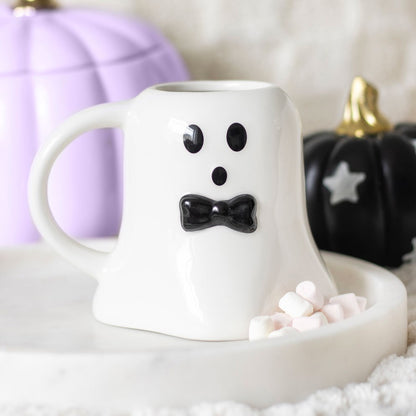 „Mr. Boo“ Geister-Tasse mit schwarzer Fliege