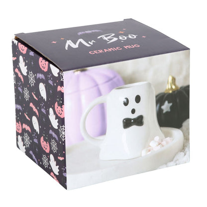 „Mr. Boo“ Geister-Tasse mit schwarzer Fliege