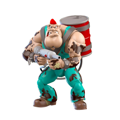 PRE-ORDER Biker Mice from Mars Wave 2 Greasepit 7-Inch Scale Action Figure TNC17604 US-Import