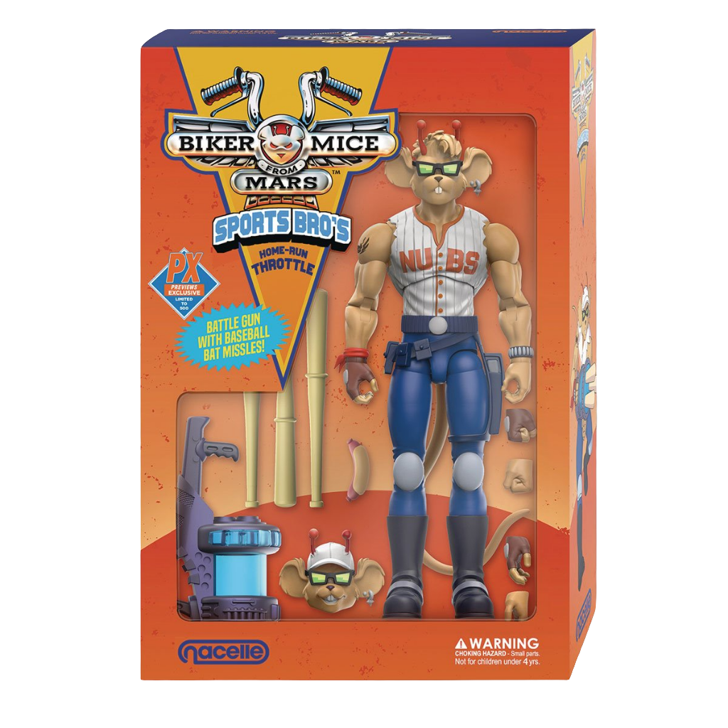 Biker Mice from Mars Sports Bros Home-Run Throttle Action Figure - Previews Exclusive DC317208