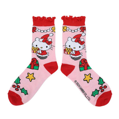 Sanrio Hello Kitty Christmas Box Crew Socken 3-Pack BWCRF71R
