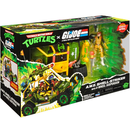 Pre-Order Teenage Mutant Ninja Turtles x G.I. Joe All-Weather and Environment (AWE) Shell-Striker Vehicle inkl. Scarlett x AprilAction Figure US-IMPORT PL81926