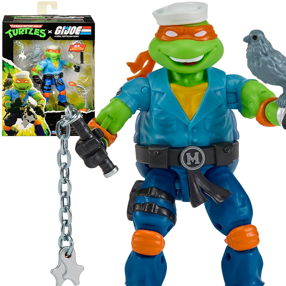 Pre-Order Teenage Mutant Ninja Turtles x G.I. Joe Mikey x Shipwreck Action Figure US-IMPORT PL81986