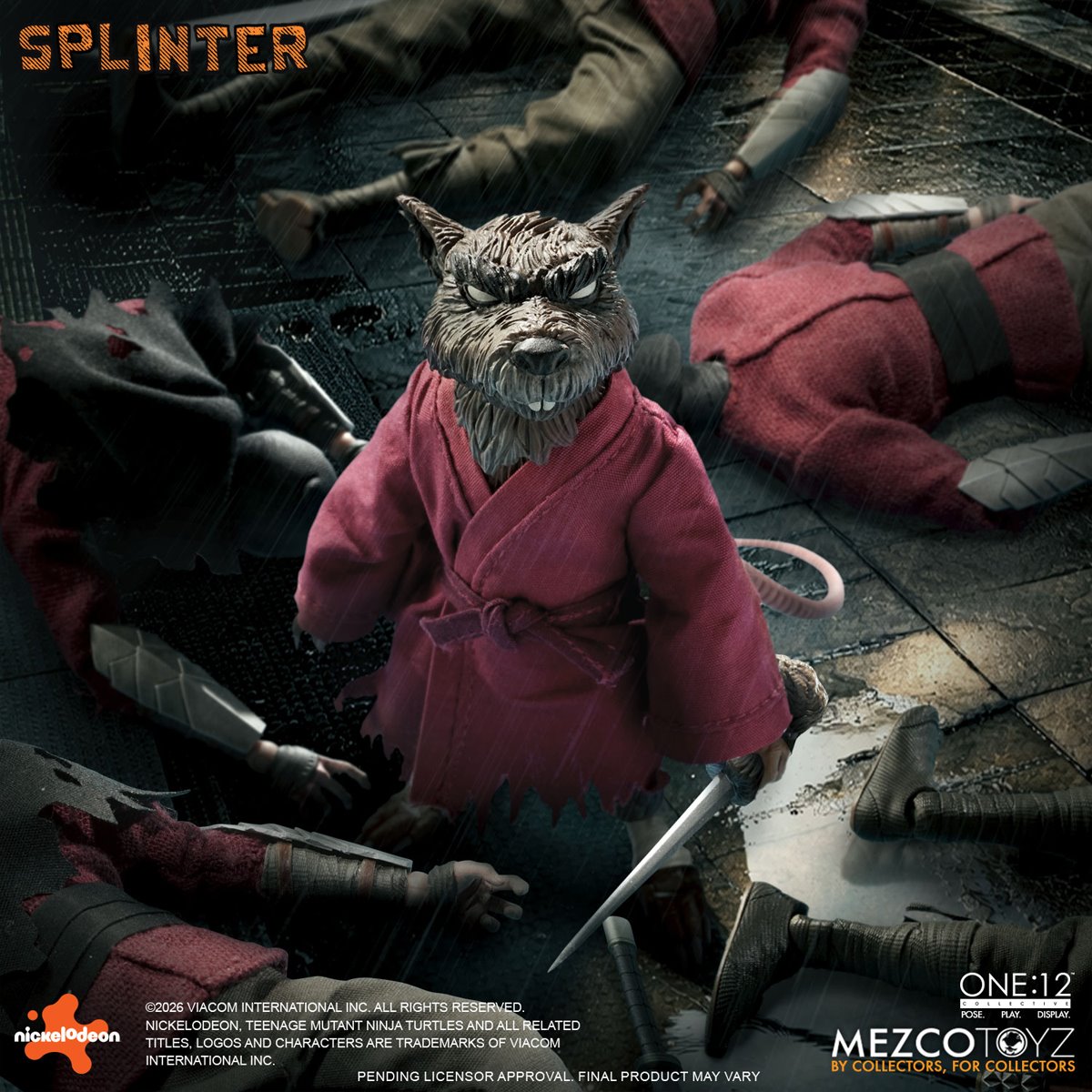 PRE-ORDER Teenage Mutant Ninja Turtles Master Splinter One:12 Collective Action Figure MZ75519 US-IMPORT