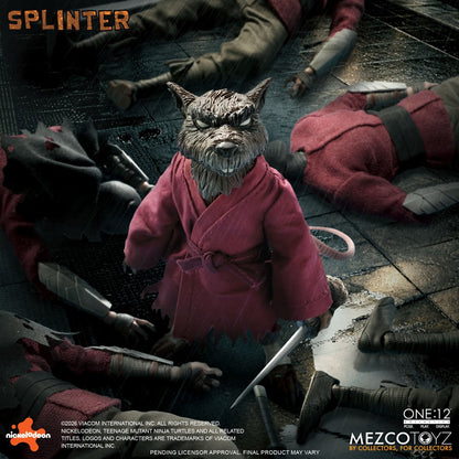 PRE-ORDER Teenage Mutant Ninja Turtles Master Splinter One:12 Collective Action Figure MZ75519 US-IMPORT