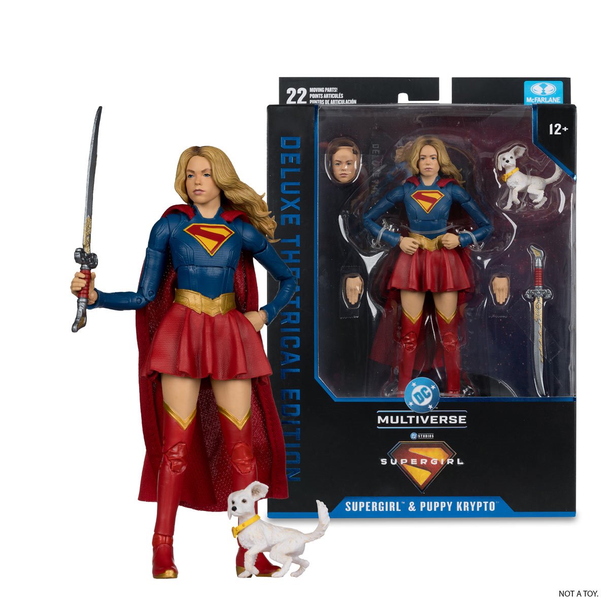PRE-ORDER DC Comics Supergirl Deluxe Theatrical Edition Supergirl & Baby Krypto figure 18cm MF17832