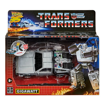 Transformers Back to the Future Delorean Gigawatt figure 14cm