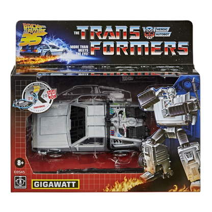 Transformers Back to the Future Delorean Gigawatt figure 14cm