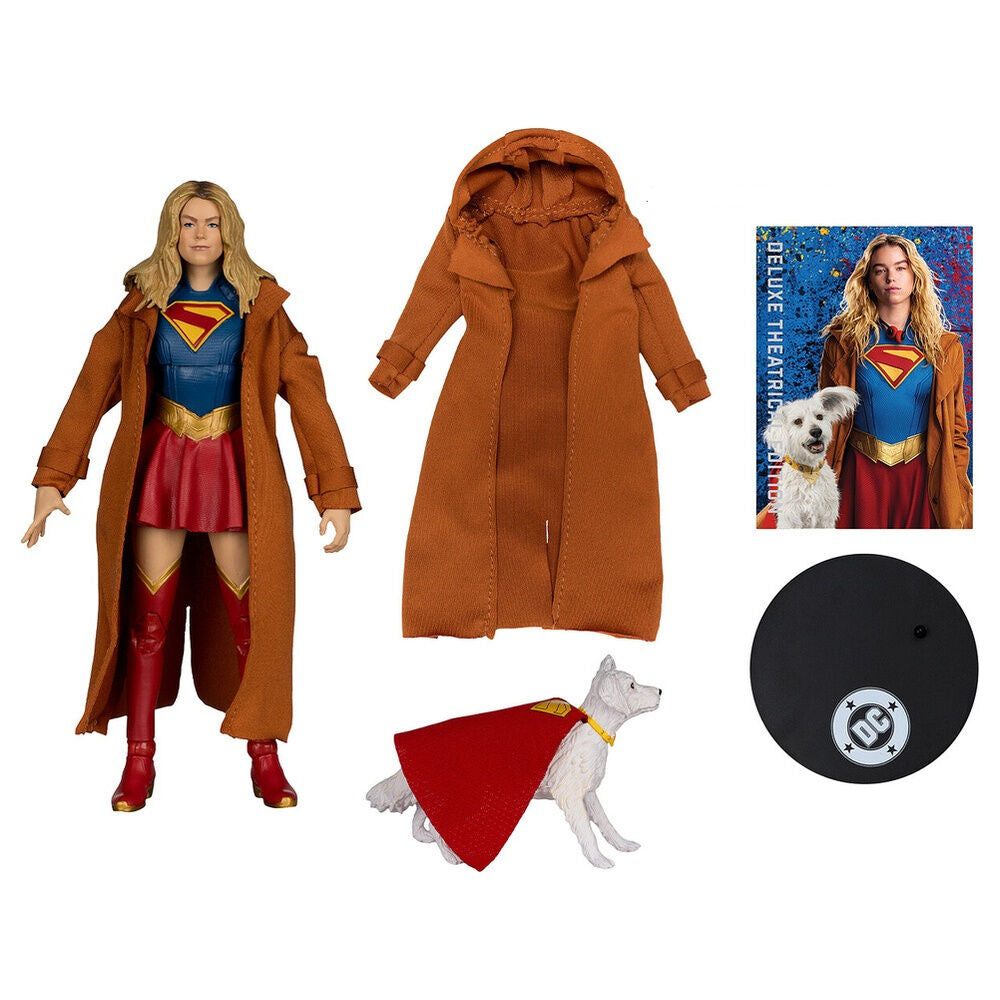 PRE-ORDER DC Comics Supergirl Deluxe Theatrical Edition Gold Label Collection Supergirl & Baby Kripto figure 18cm