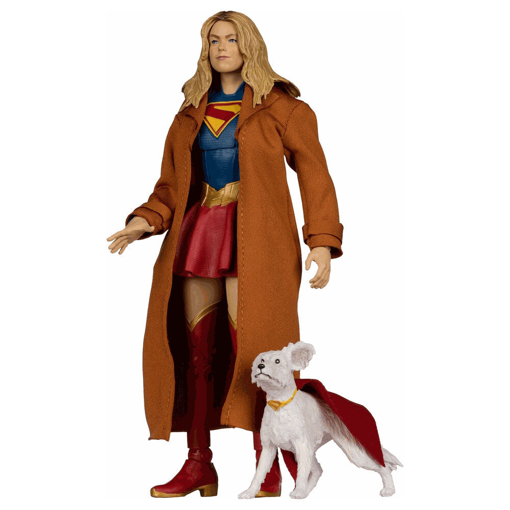 PRE-ORDER DC Comics Supergirl Deluxe Theatrical Edition Gold Label Collection Supergirl & Baby Kripto figure 18cm