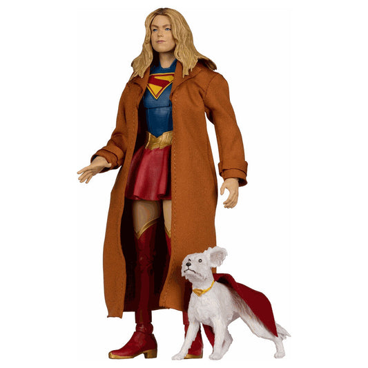 PRE-ORDER DC Comics Supergirl Deluxe Theatrical Edition Gold Label Collection Supergirl & Baby Kripto figure 18cm