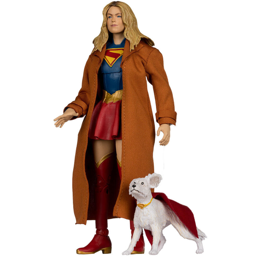 PRE-ORDER DC Comics Supergirl Deluxe Theatrical Edition Gold Label Collection Supergirl & Baby Kripto figure 18cm