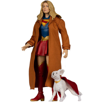 PRE-ORDER DC Comics Supergirl Deluxe Theatrical Edition Gold Label Collection Supergirl & Baby Kripto figure 18cm
