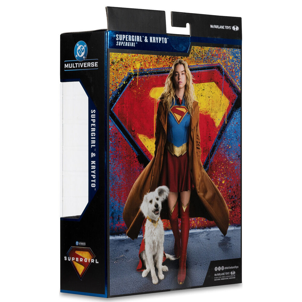 PRE-ORDER DC Comics Supergirl Deluxe Theatrical Edition Gold Label Collection Supergirl & Baby Kripto figure 18cm