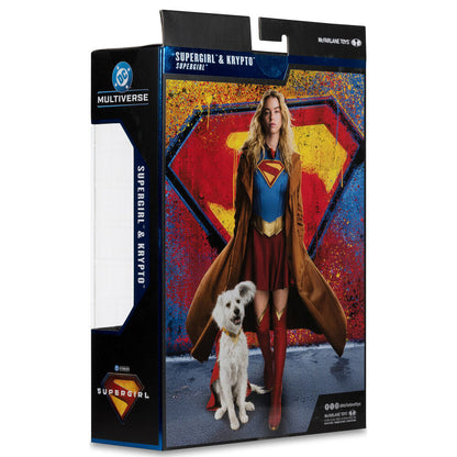 PRE-ORDER DC Comics Supergirl Deluxe Theatrical Edition Gold Label Collection Supergirl & Baby Kripto figure 18cm